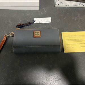 Dooney & Bourke Pebble Grain Folded Zip Wristlet
